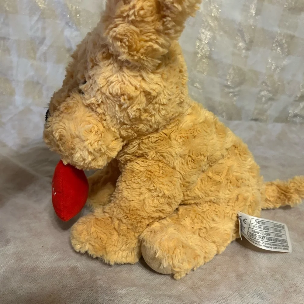 Charming‎ Plush Dog with Red Heart Accent Pillow